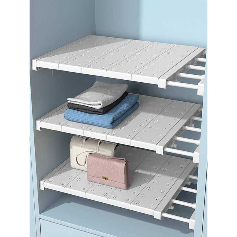 Wardrobe Divider Shelf Partition Retractable Storage Rack Shoe Cabinet ...