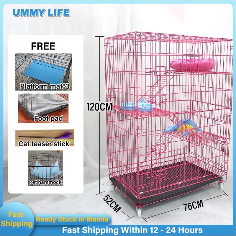 Visual Reference: Ready Stock Cod Cat Cage Easy Assemble Kitten Hamster Cage