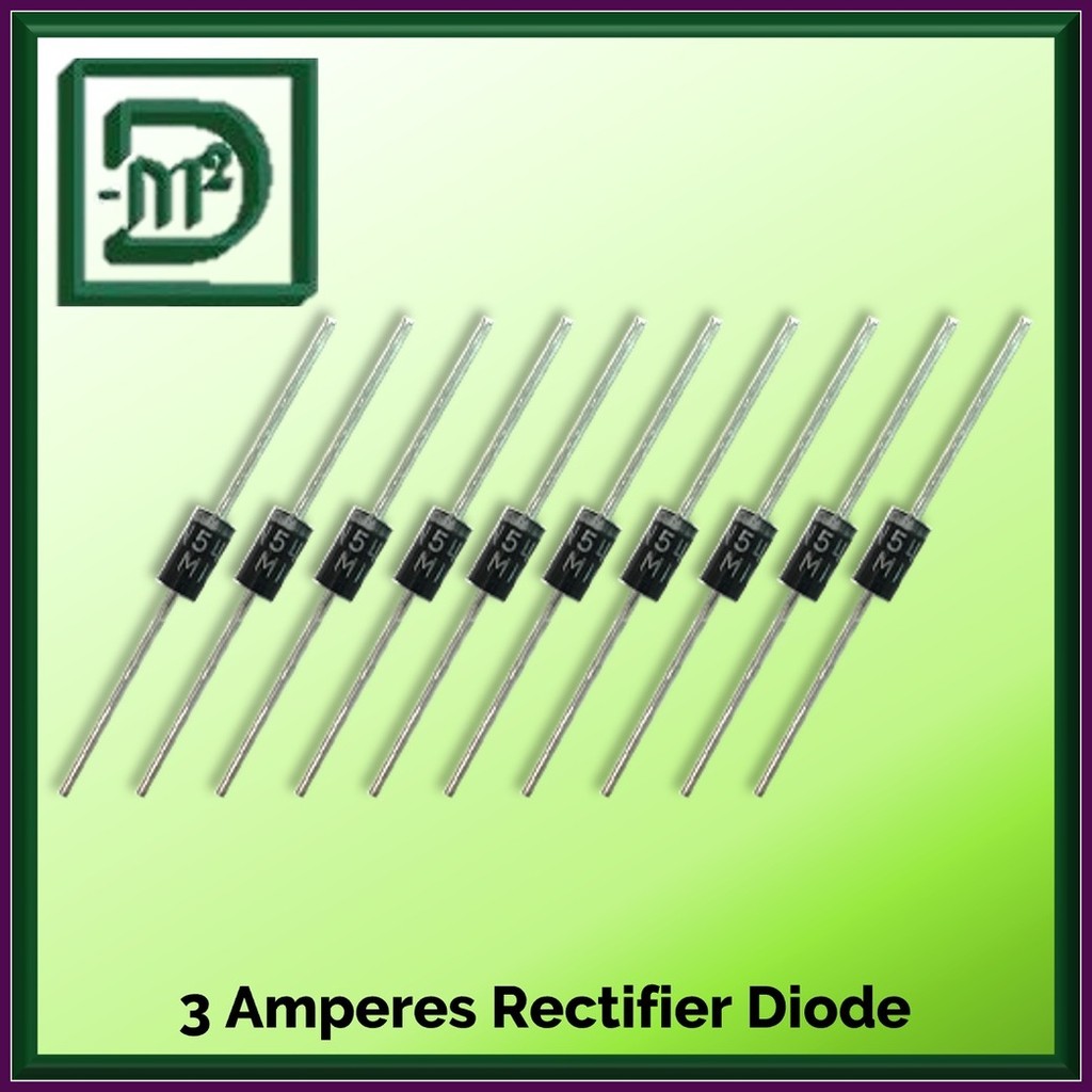 3-Ampere Rectifier Diodes - 1N5401, 1N5402, 1N5404, 1N5408 (10pcs ...