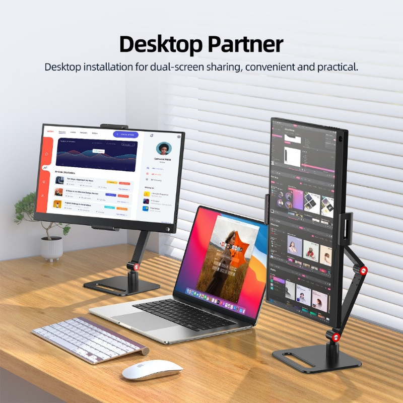 360° Portable Monitor Stand Adjustable Rotating Stand Compatible With ...