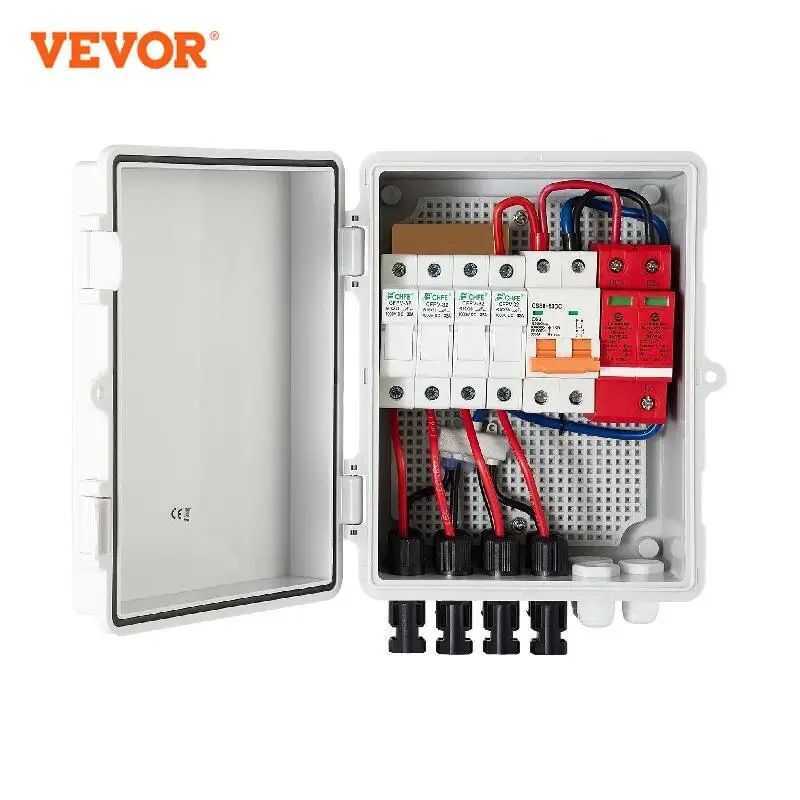 Mtgyk VEVOR PV Combiner Box 4 String 6 Ip65 Waterproof Lightning ...