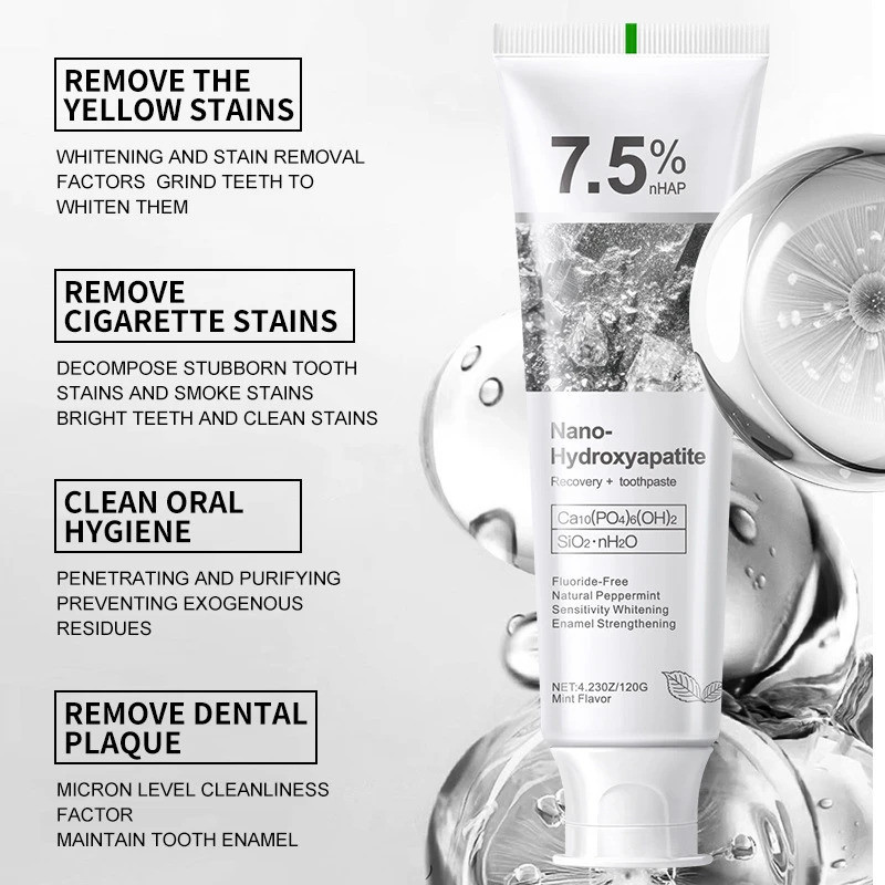 1/3pcs 7.5% Hydroxyphosphate Gray Stone Toothpaste For Oral Cleaning ...