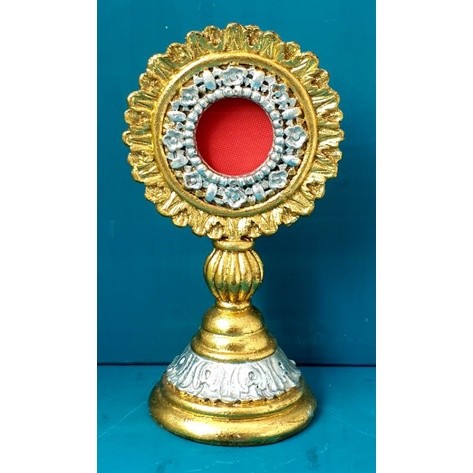 Personal Reliquary Gold & Silver Tone Round Relic Case 11