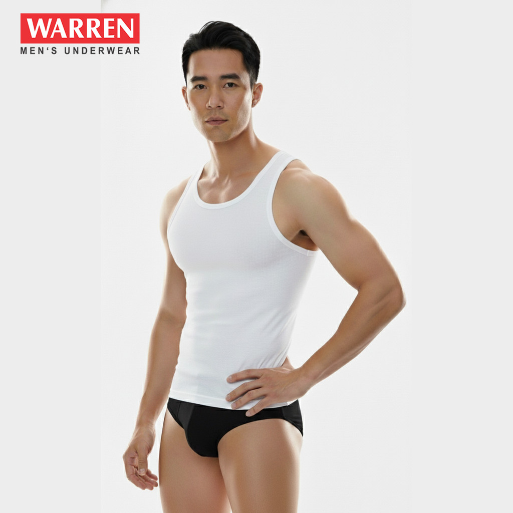 Warren Underwear Loose Jersey-Type Sando Under shirt 1-1604W | Shopee ...