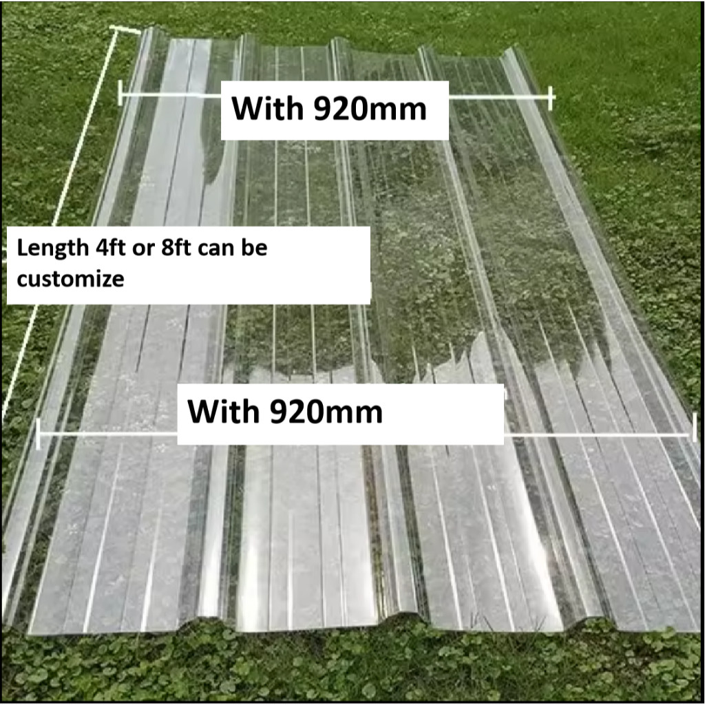 4FT SKYLIGHT ROOF, RIB TYPE , POLYCARBONATE ROOF CLEAR,TRANSPARENT ROOF ...
