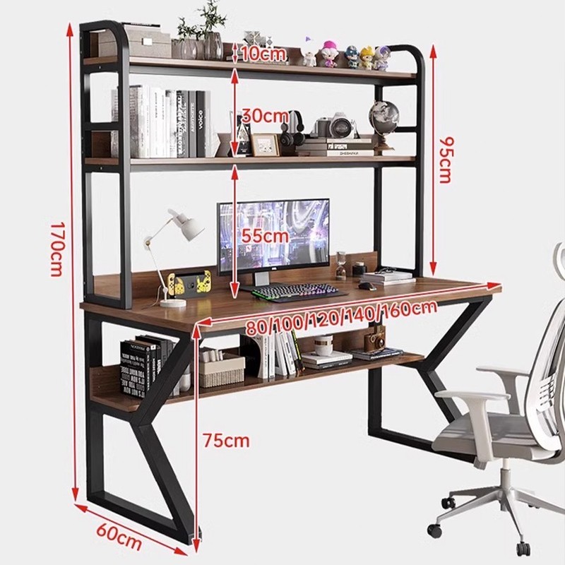 HOME Computer Table Office Desk with Pegboard Desk Student 120CM ...