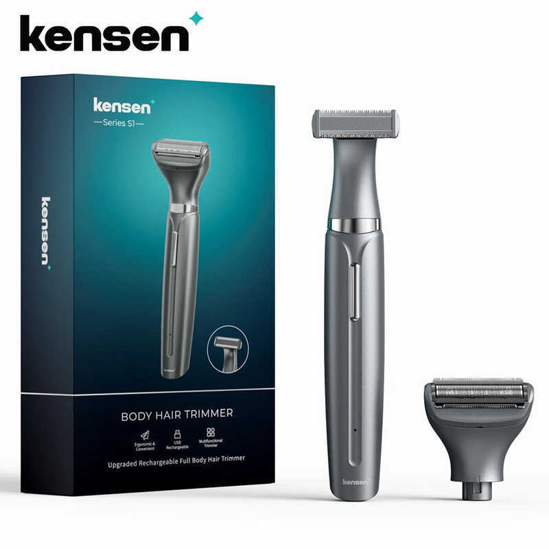 KENSEN Electric Shaver Body Hair Trimmer For Men 2 In 1 Professional ...