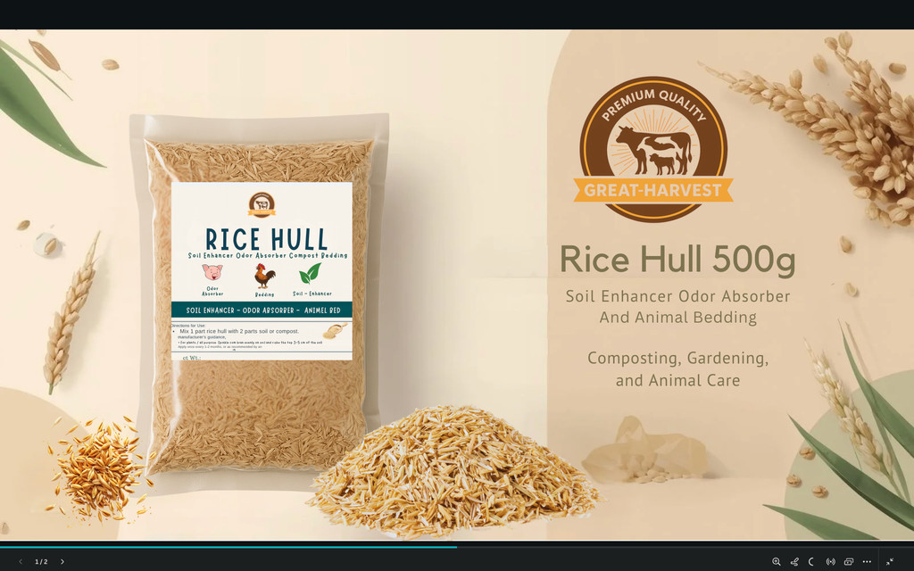 IPA Rice Hull 500g Rice Husk Soil Enhancer Odor Absorber Compost ...