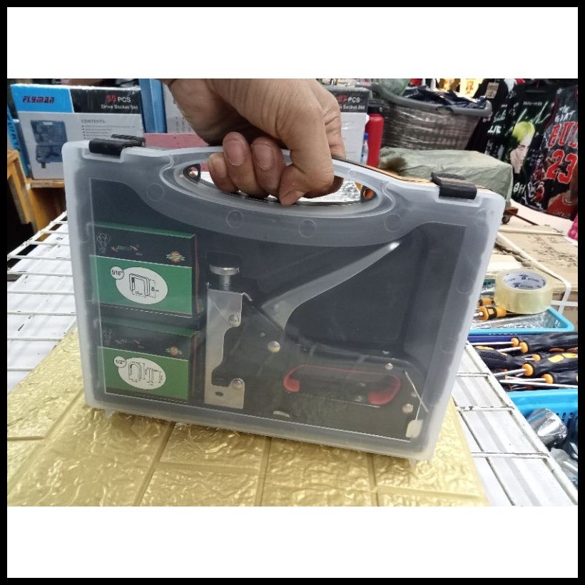 High Quality Gun tacker Box with Free bala | Shopee Philippines