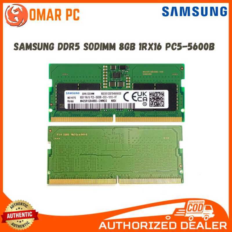 Samsung 8Gb Ddr5 SODIMM 5600Mhz (Pc5-5600B) 1Rx16 Laptop Memory