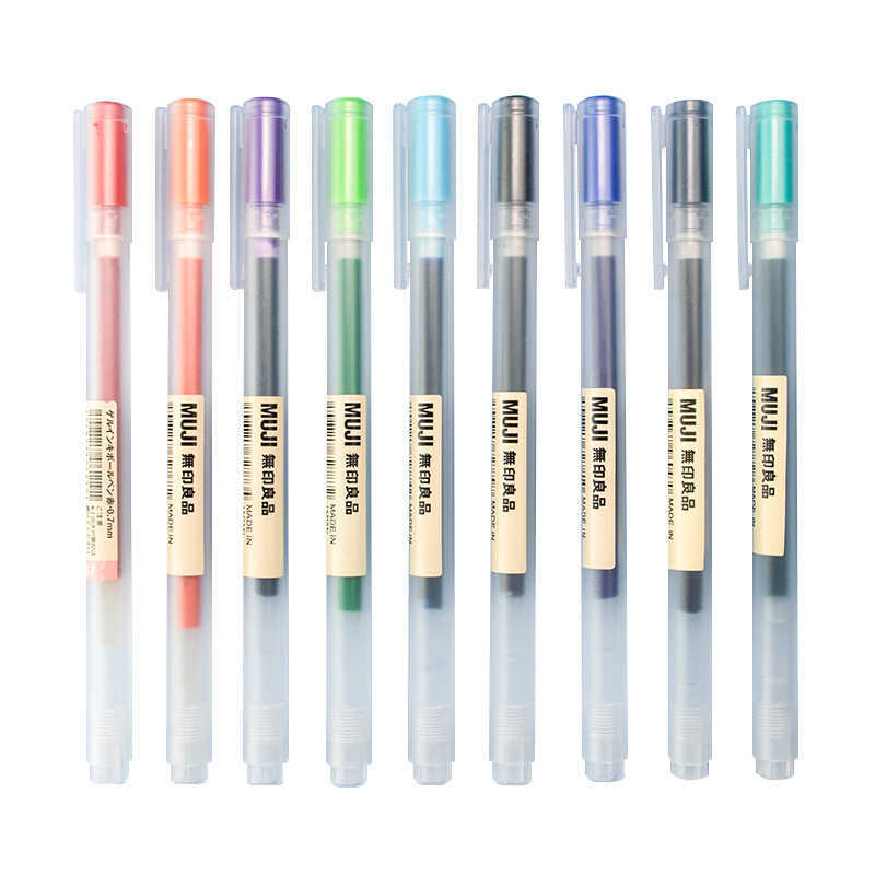 MUJI Muji Stationery Color Smooth Gel Ink 0.38 0.5MM Student Pen ...