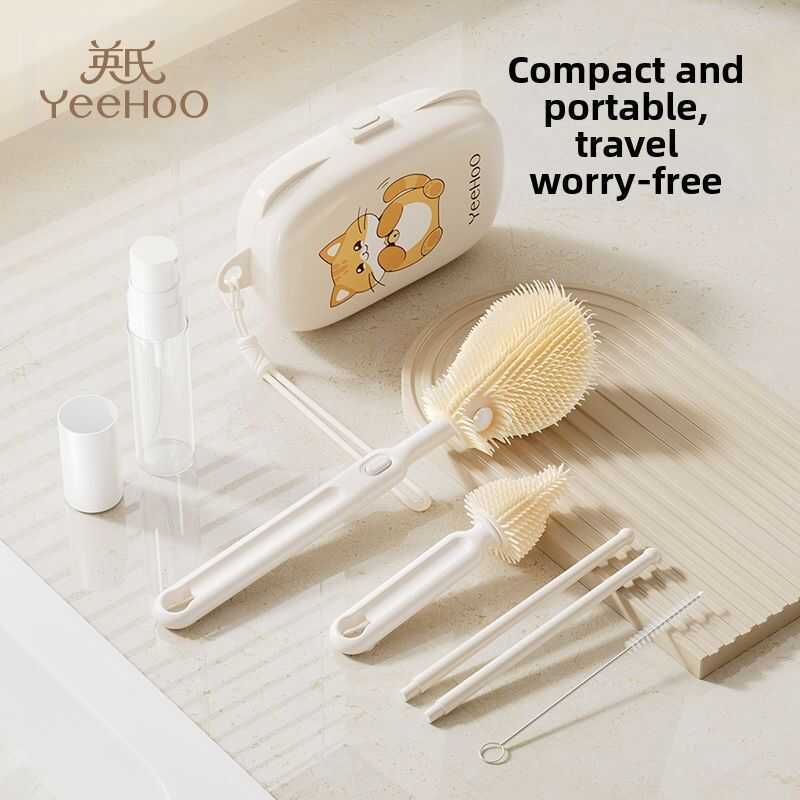 Yeehoo KIDS | Portable Baby Bottle Cleaning With Travel Drying Rack And ...