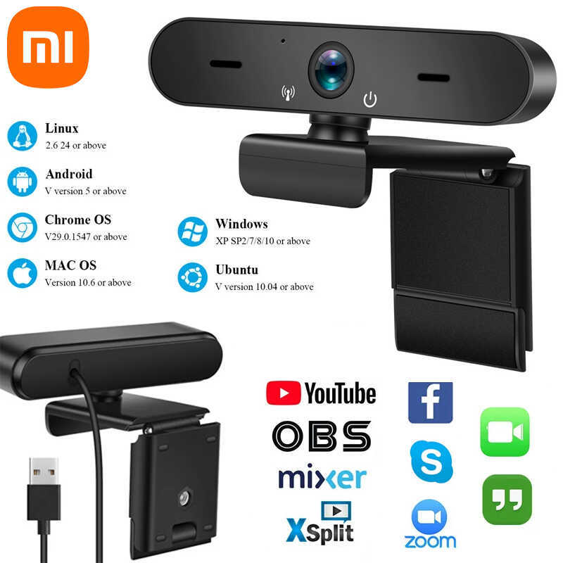 Xiaomi Computer Camera 4K HD Webcam Built-In Omni-Directional Pickup ...