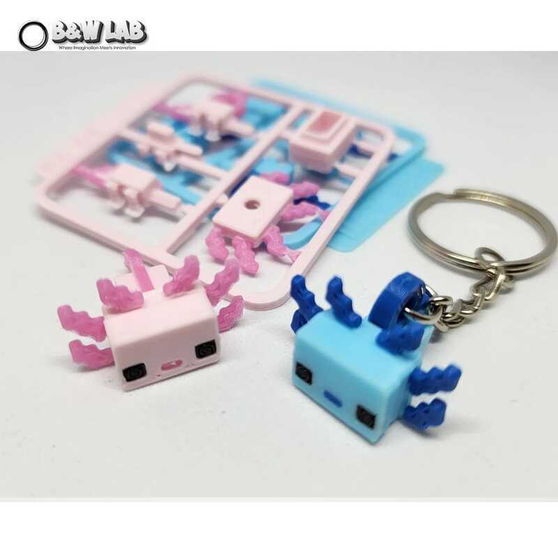 Minecraft 3D Printed Assemble Toy Collectible Mini Keychain Figure Kit ...