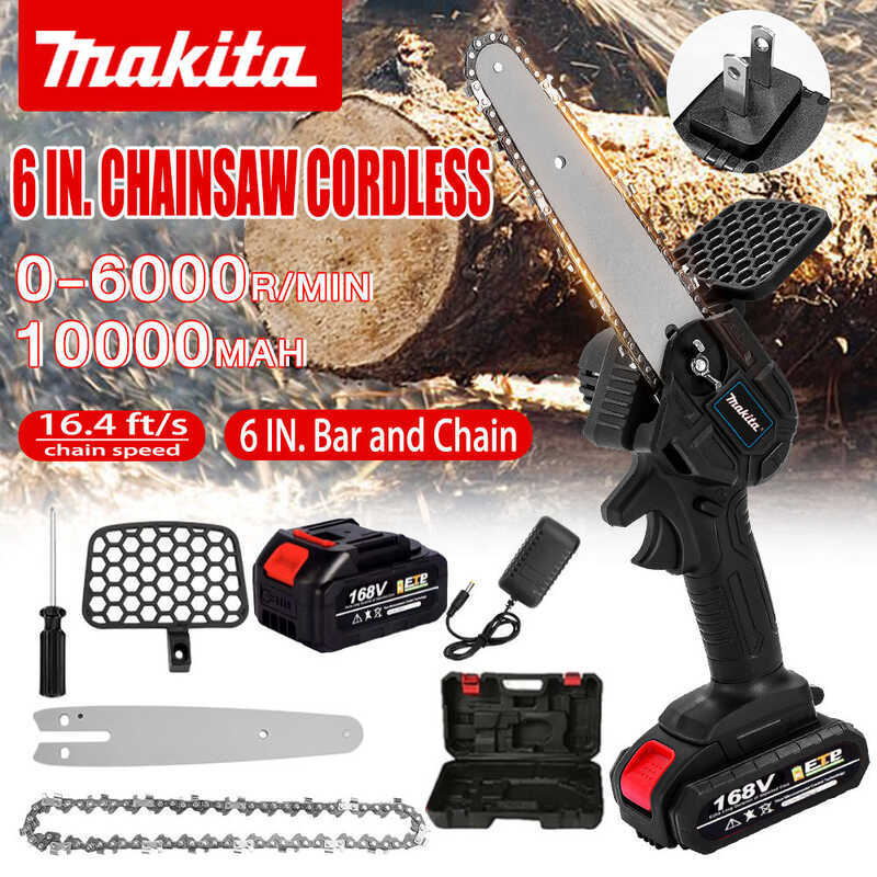 Portable 6 Inch Mini Chainsaw Cordless Electric 48V Battery ...