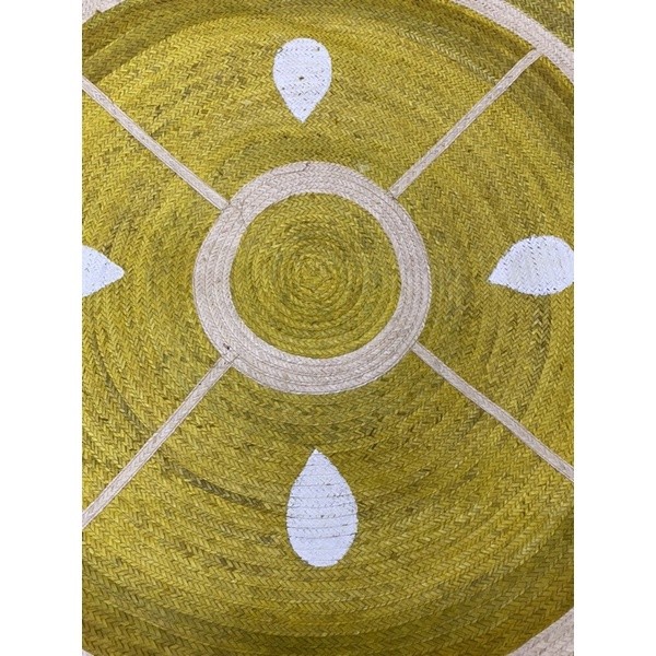 LEMON colored round buri mat | Shopee Philippines