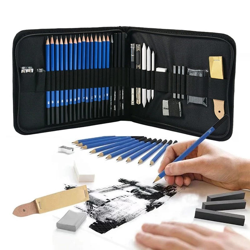 24/35/40/71/145pcs Sketch Pencil Set Artist Craft Professional drawing ...