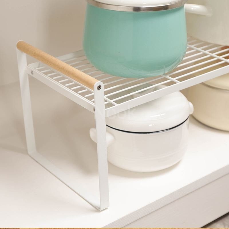 Nook Manila Minimalist White Wood Kitchen Countertop and Cabinet Riser ...