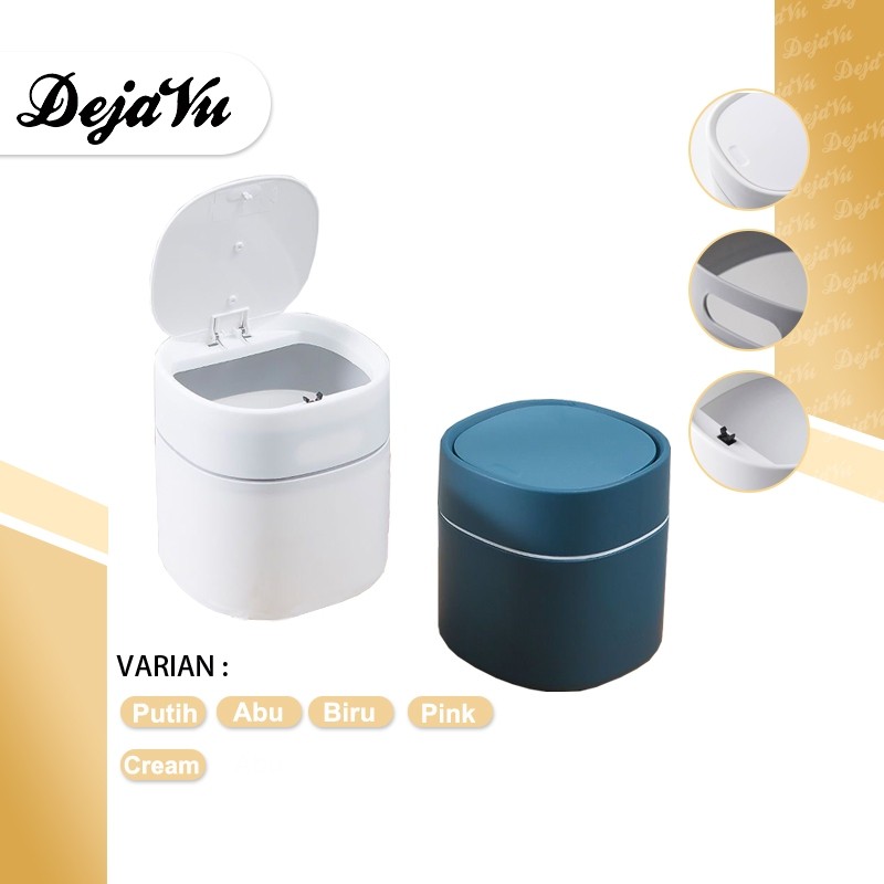 Dejavu Mini Table Trash Can Plastic Squeeze Trash Can Living Room Cute ...