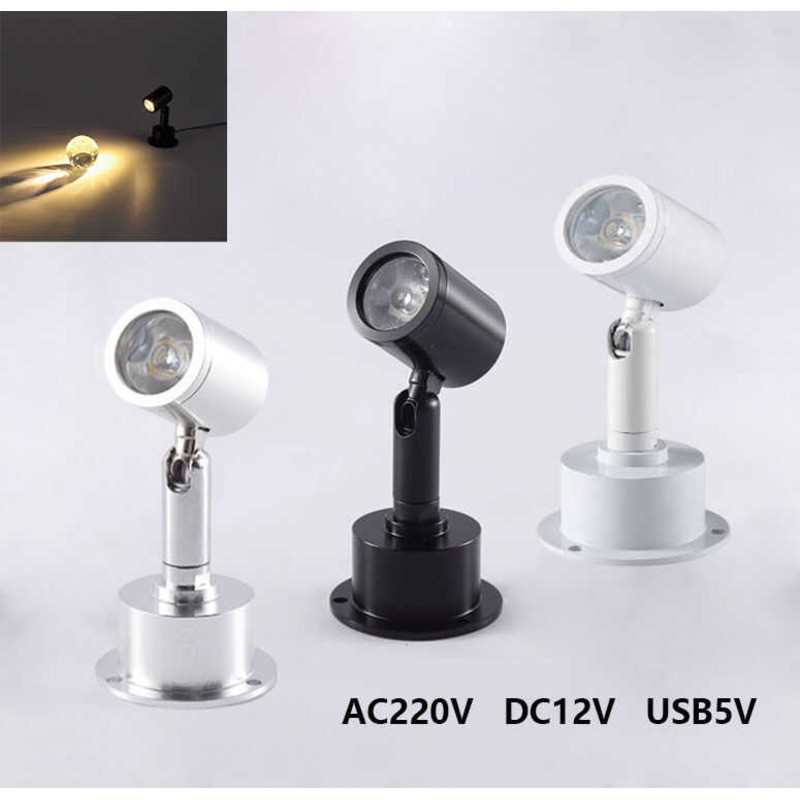 Led USB Spotlight 3W Dc5v Dc12v Ac220v Jewelry Cabinet Showcase Counter ...