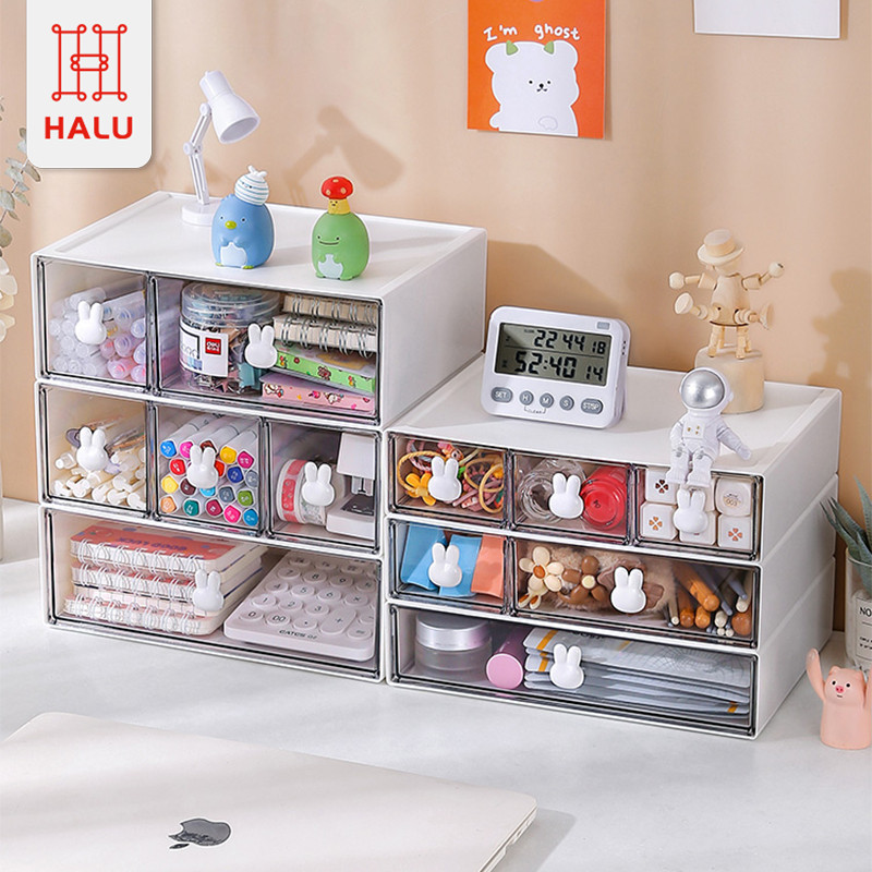 Halu Desk Shelf Mini Drawer Storage Box Makeup Stationery Acrylic ...