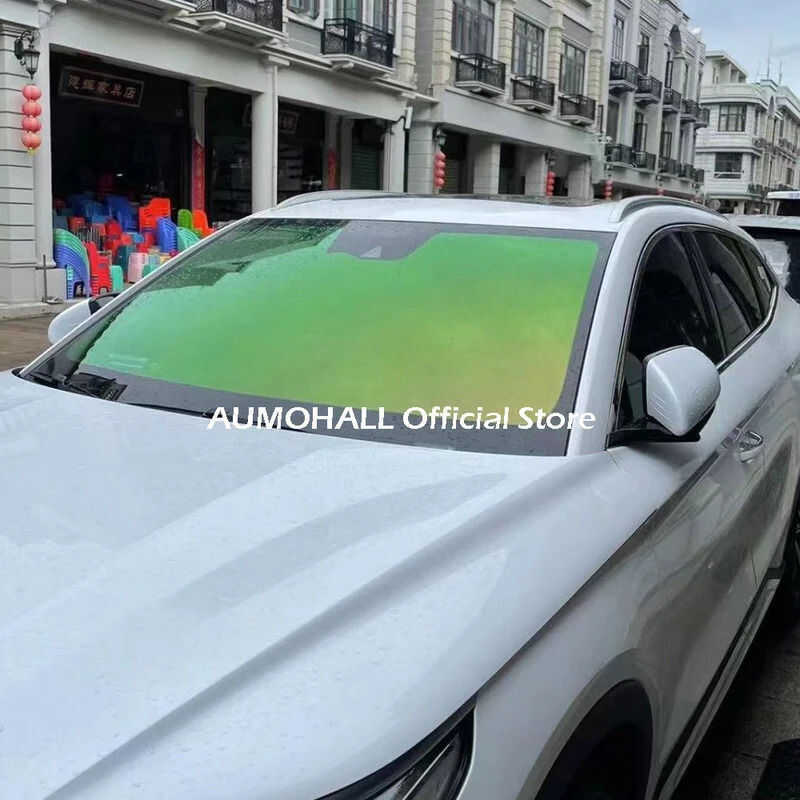 1Mx3m VLT 76% Green Chameleon Car Windshield Foils, Color Change Tints ...