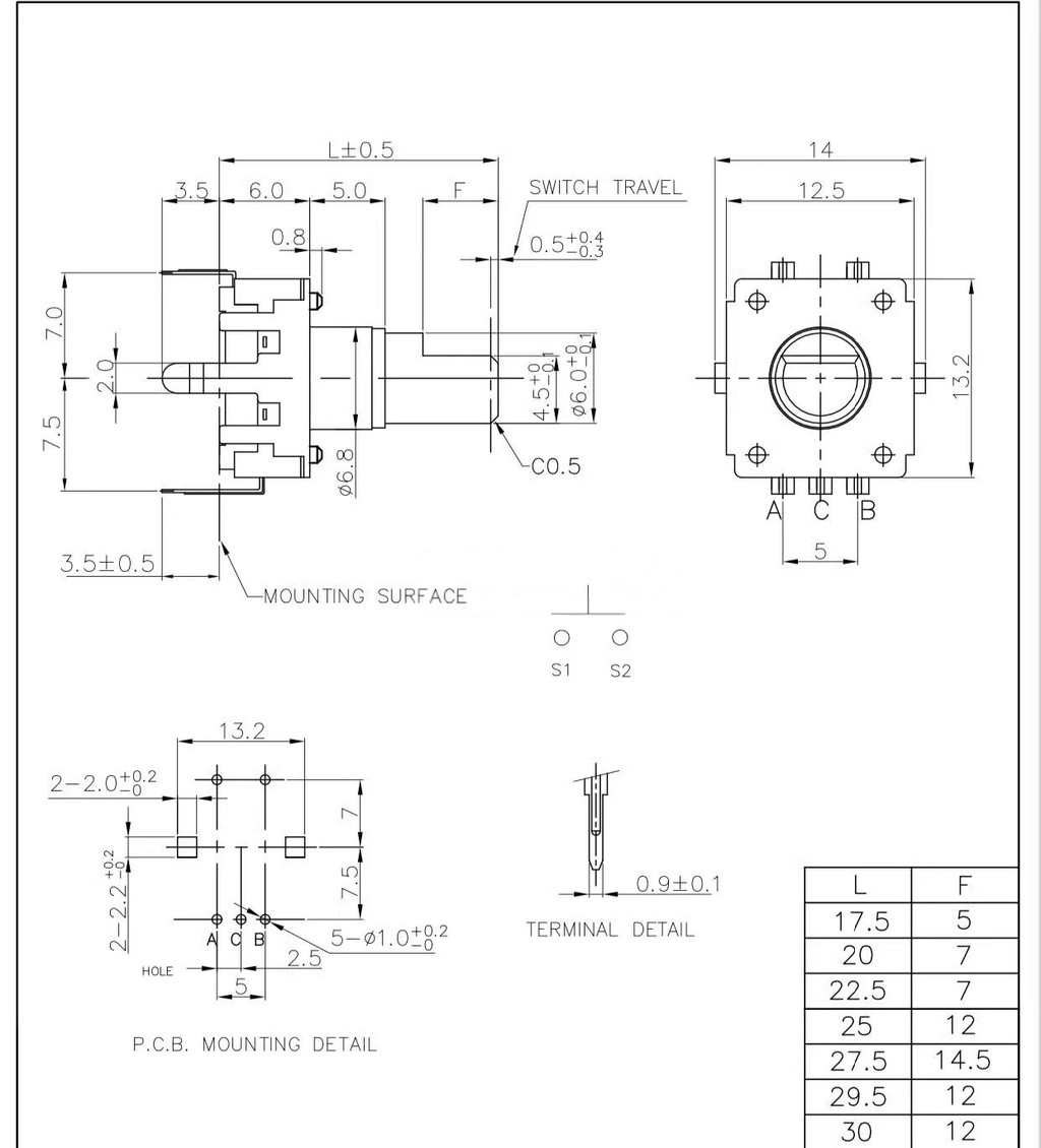 5PCS EC12 pulse encoder 360 degree rotation 3 pins 5 pins 24 bits 24 ...