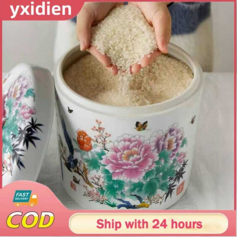 Ceramic Rice Storage Container 5Kg Lagyanan Ng Bigas 5 Kilos Clay Jar ...