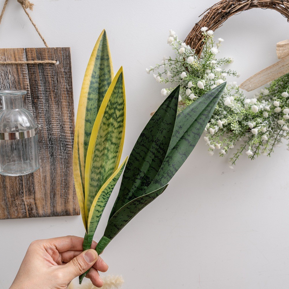 【EVER】Low-Maintenance Artificial PVC Snake Plant: Perfect for ...