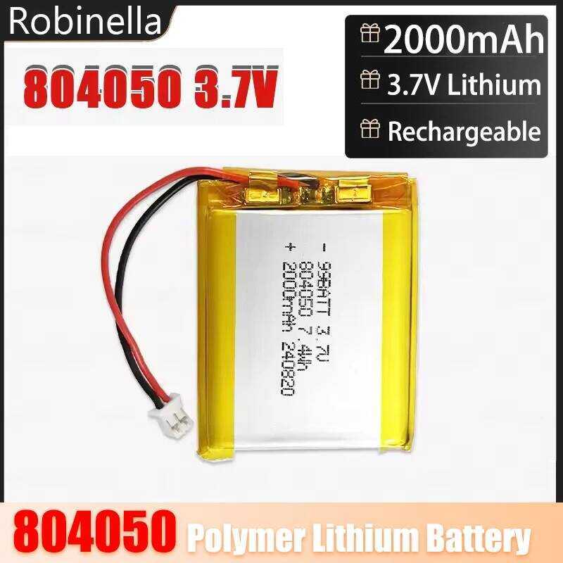 804050 01 Battery 2000Mah Li-Polymer 3.7V Lithium Ion Batteries For ...