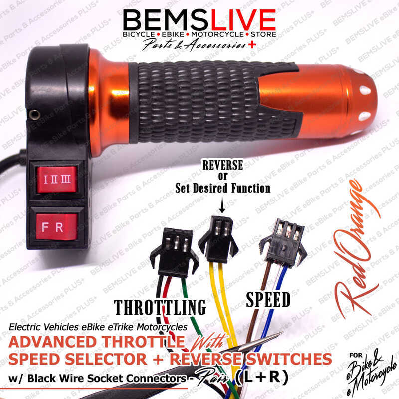 Advanced Throttle With 3 SPEED Selector + REVERSE Switches BLACK ...
