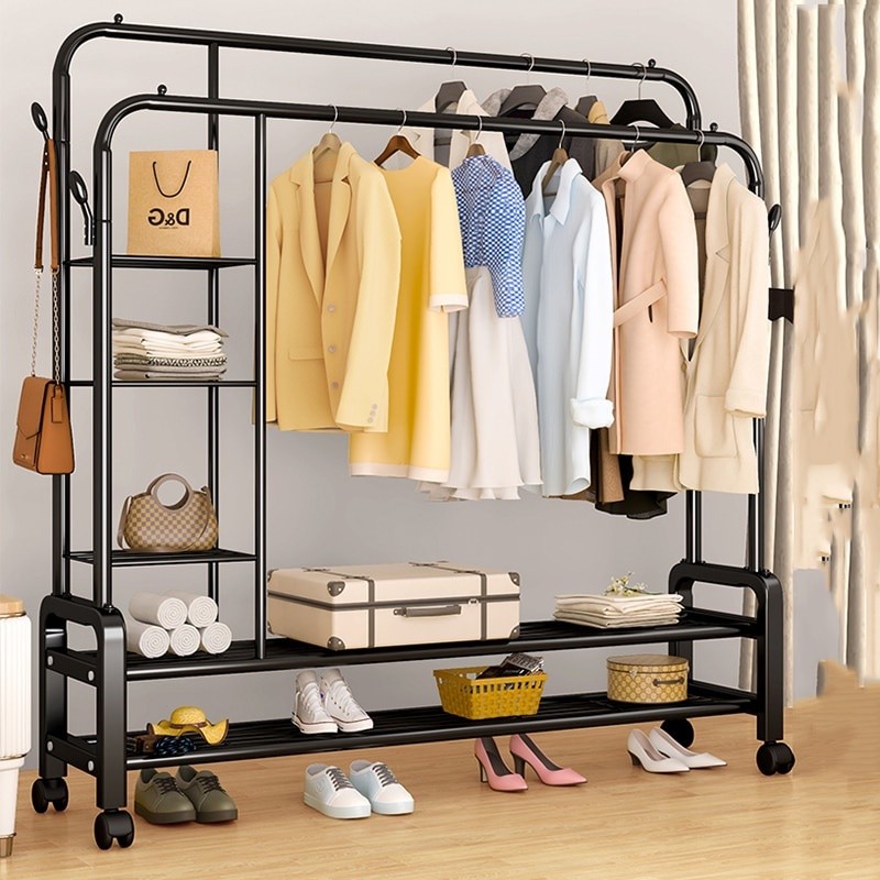 Floor Standing Drying Rack Bedroom Clothes Hanger Floor Drying Rack ...