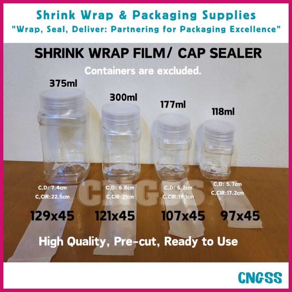 Shrink Wrap Plastic Packaging for Bottle Container Cap Shrinkable ...