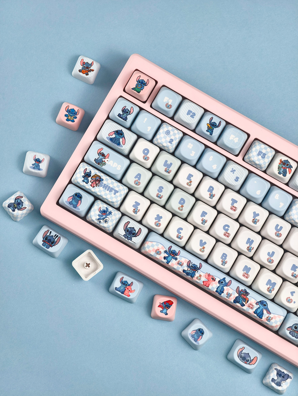 Lilo&Stitch Keycaps MOA Profile 130 Keys PBT Dye Sublimation Aula F75 ...