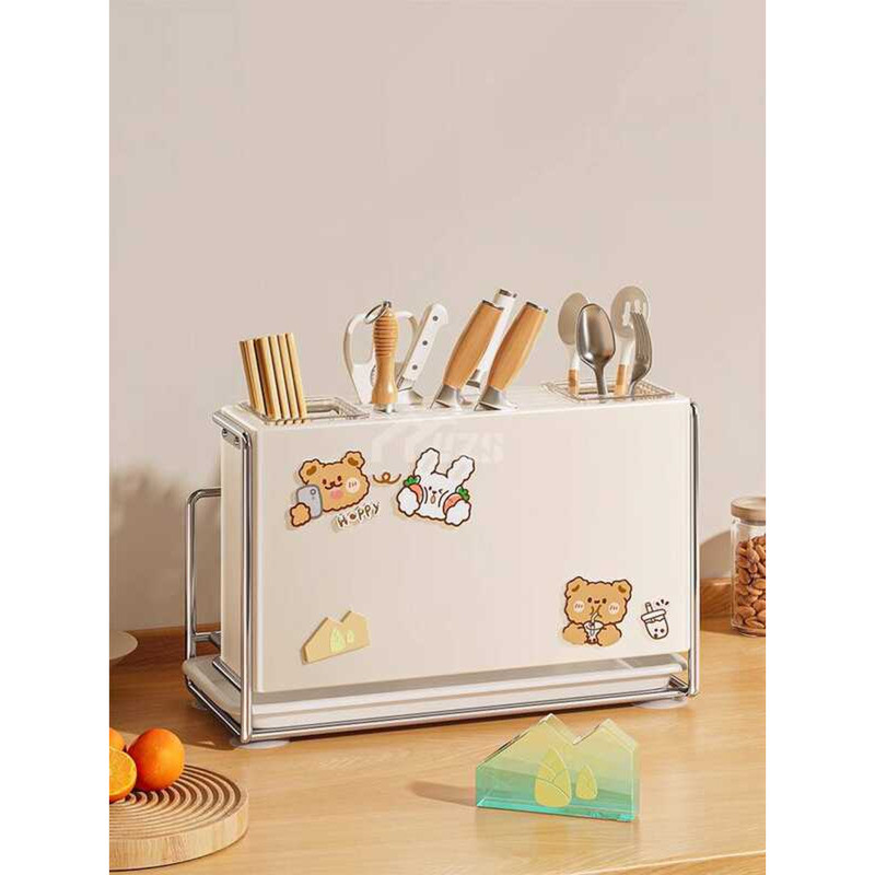 Kitchen Holder Chopstick Cage Storage Rack Wall-Mounted Multifunctional ...