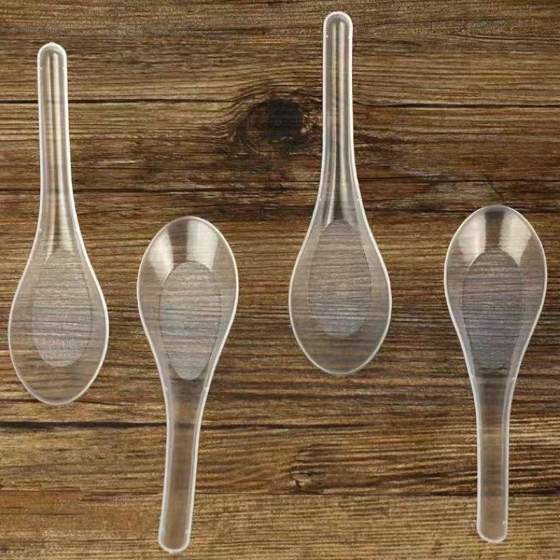 [Wholesale]120/60PCS Plastic Disposable Soup Spoons For Kitchen Dining ...