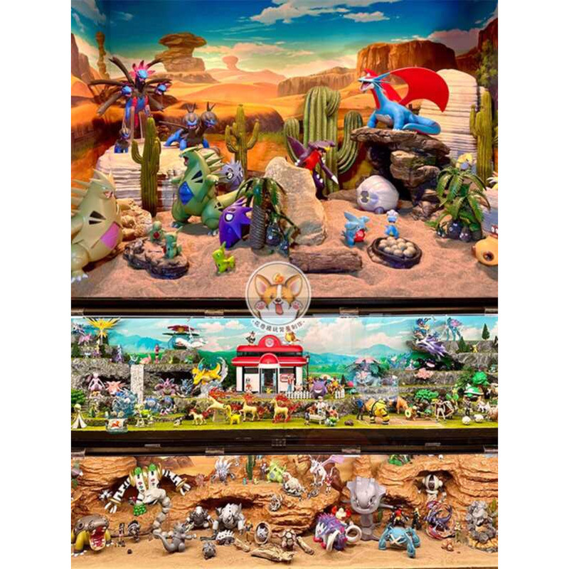 Pokémon Earth-Type Desert Cave Model Display Cabinet Scenery Scene ...