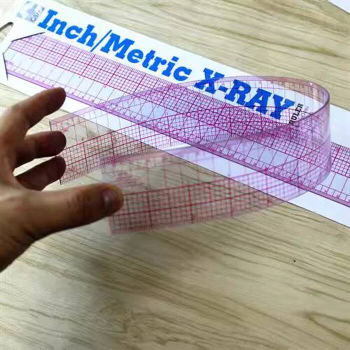 45cm Grading Ruler Built-in Scale Metric and Imperial Comparison ...