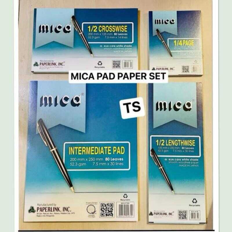 Mica/Easy WRITE PAD PAPER SET Intermediate Pad, 1/2 Crosswise ...