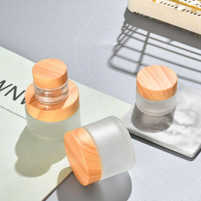 ASSIGNS Travel Transparent Frosted Liquid Foundations Glass Box Cans ...