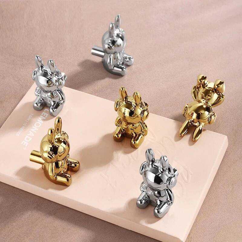 Tt Brass Sier Creative Space Rabbit Door Wardrobe Simple High-End Light ...