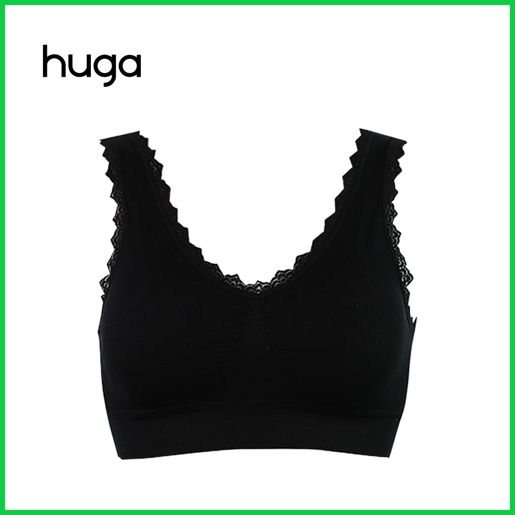 Huga Simply Fidelia Seamless Bra With Lace Bra For Women | Shopee ...