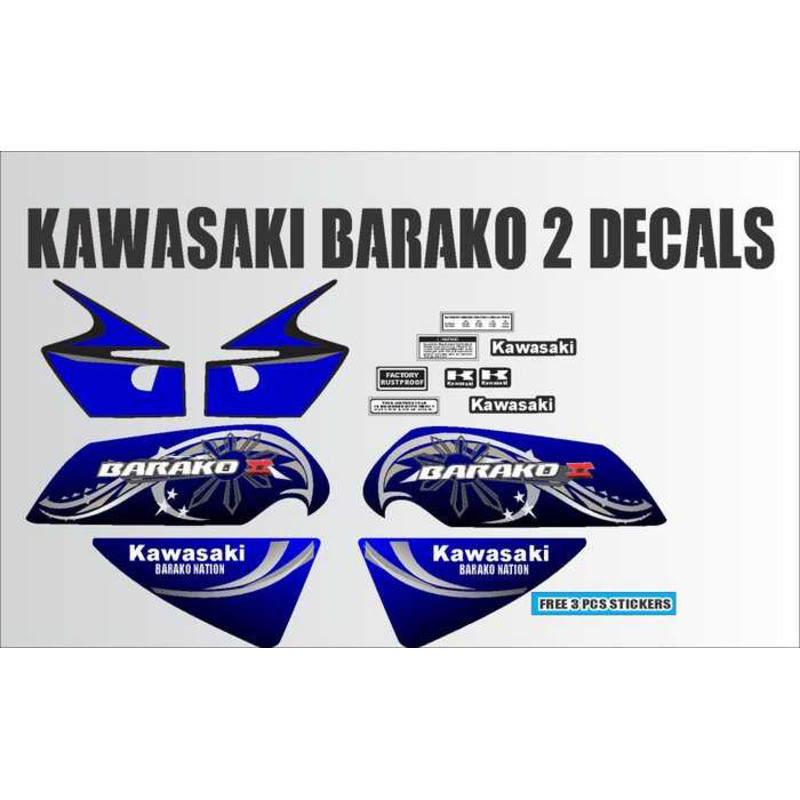 Kawasaki Barako Stock Sticker Decals | Shopee Philippines