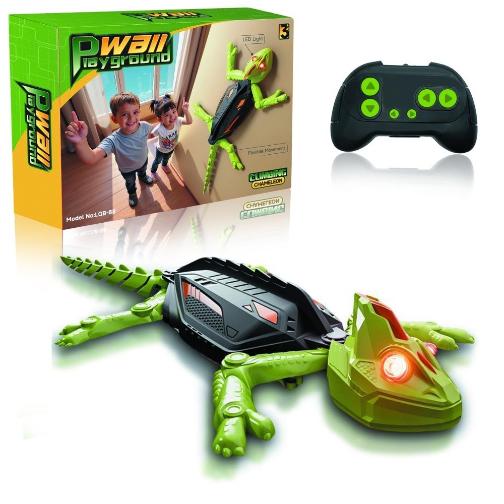[Ready Stock] Wall-Climbing Lizard Toy With Remote Control Funny USB ...