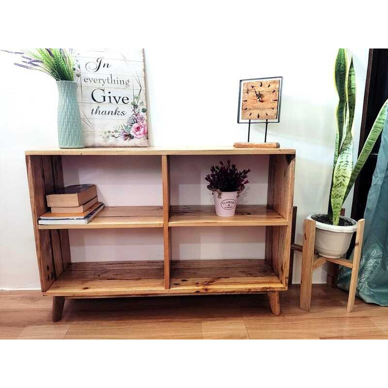 SOLID WOOD TV Rack/ Stand/ BOOK SHELF With Wooden Feet Ffe | Shopee ...
