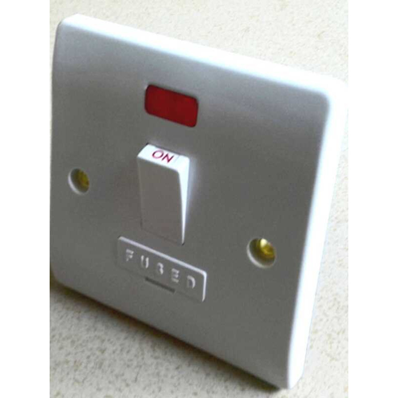 Panel 86 Type 1-Gang Dual-Control Double-Pole Switch with 13A Fuse for ...