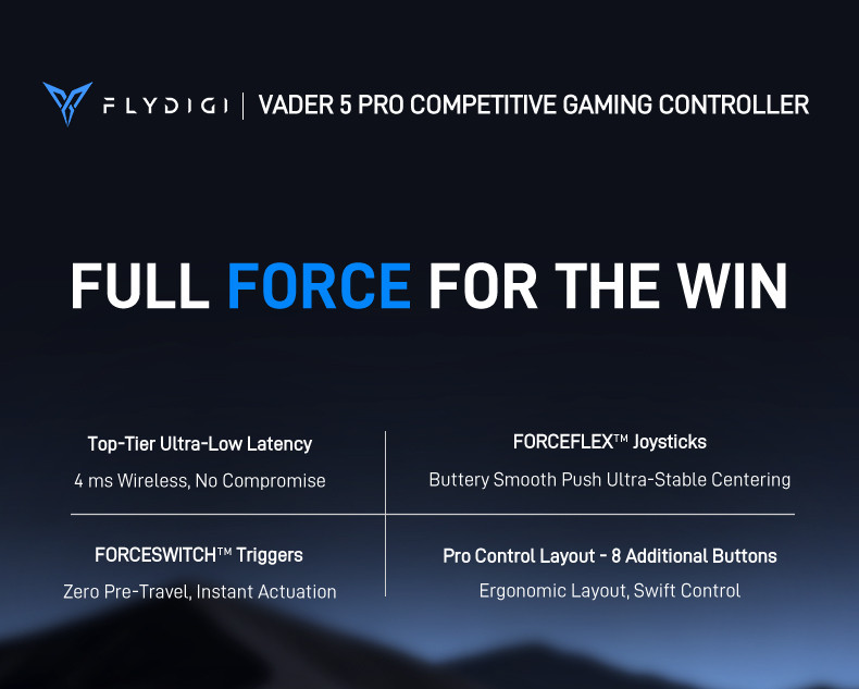 Flydigi Vader 5 Pro V2 Game Controller Wireless Bluetooth Competitive ...