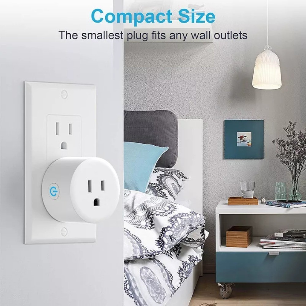 10A Wifi Smart Plug Tuya WiFi Socket Adaptor US Plug Wireless Outlet ...
