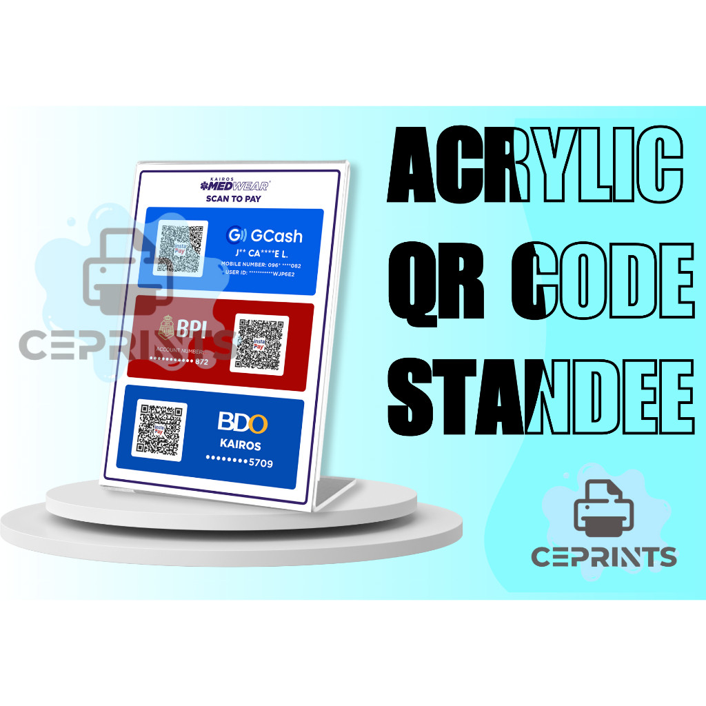 Acrylic qr code Standee | Shopee Philippines