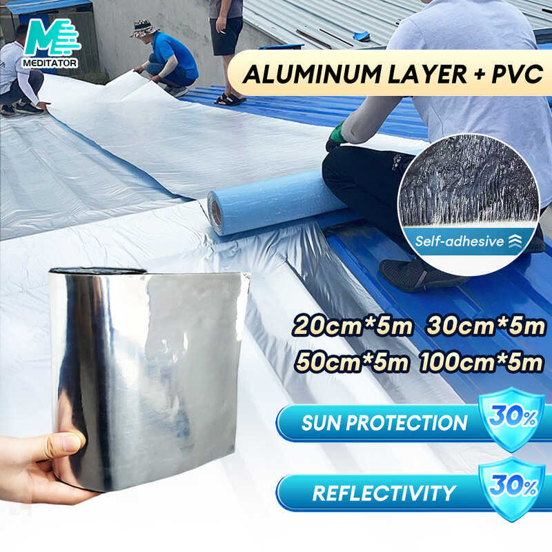 Aluminized PVC Waterproof Membrane 5M Roof Waterproofing Color Steel ...